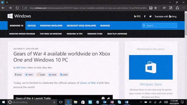 Windows 10, Microsoft, Microsoft Edge, Edge