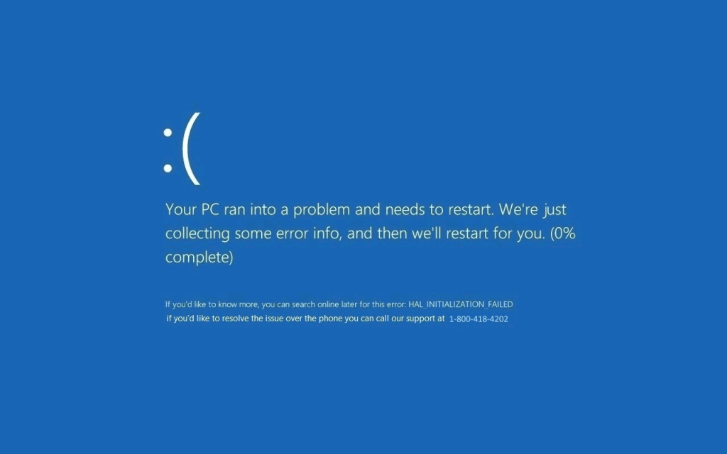 Fake BSOD screen