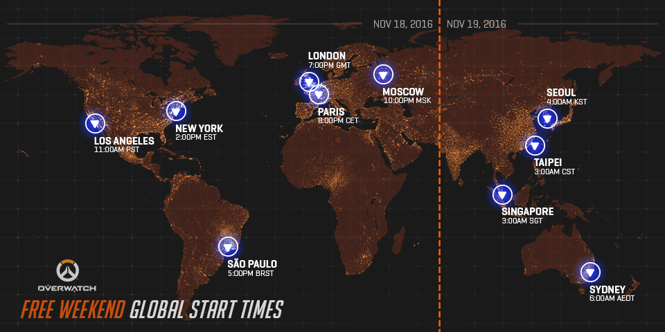 Z85DBBYBARWB1478730289192 Overwatch free weekend November 18
