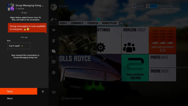 Group Messaging on Xbox Live.