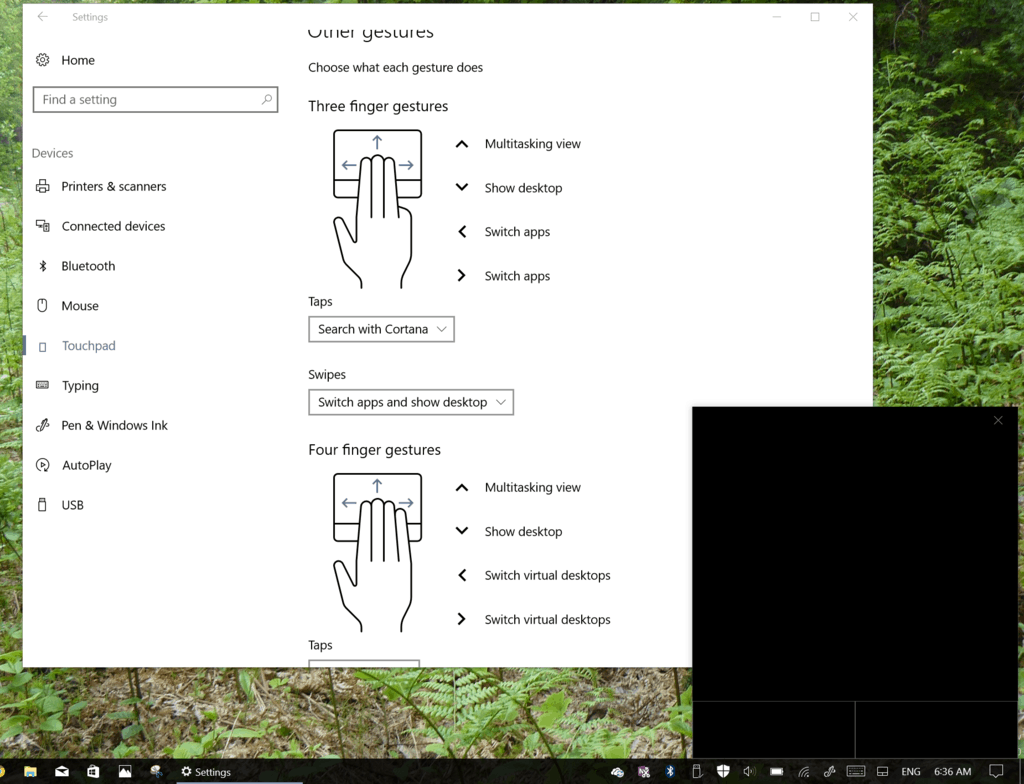 Touchpad settings