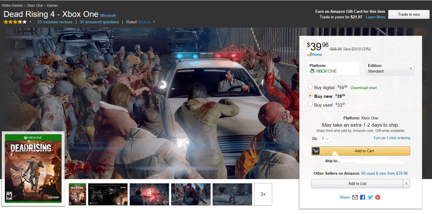 Deal Alert: Grab Dead Rising 4 From Amazon For Just $39 - Capture 12 Deal Alert: Grab Dead Rising 4 from Amazon for just $39 - OnMSFT.com - December 20, 2016