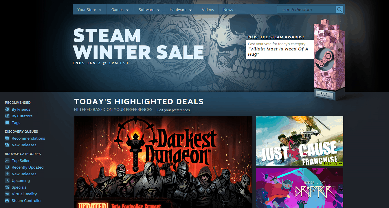 The Steam Winter Sale 2016 is underway, save big on Doom, Rise of the Tomb Raider, more - OnMSFT.com - December 22, 2016