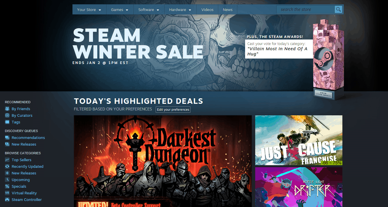 The Steam Winter Sale 16 Is Underway Save Big On Doom Rise Of The Tomb Raider More Onmsft Com