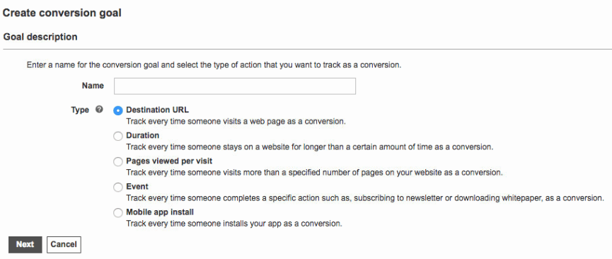 bing ads create conversion goal