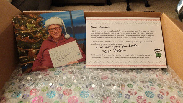 Bill Gates Was A Secret Santa To Another Redditor, Gives Them An Xbox One S, And More - I Won Secret Santabill Gates Was My Santa 1481905918 581353586387 Bill gates was a secret santa to another redditor, gives them an xbox one s, and more - onmsft. Com - december 19, 2016