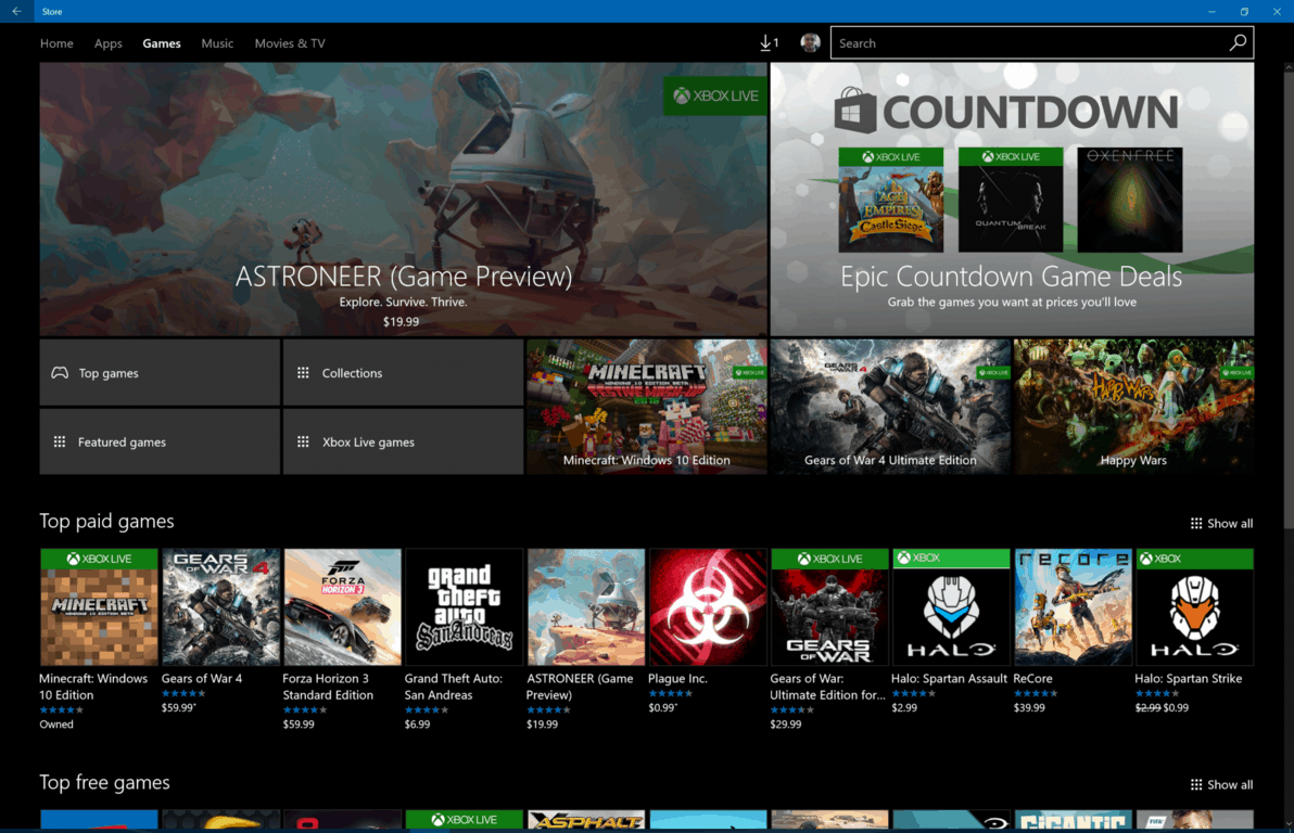 games on microsoft store