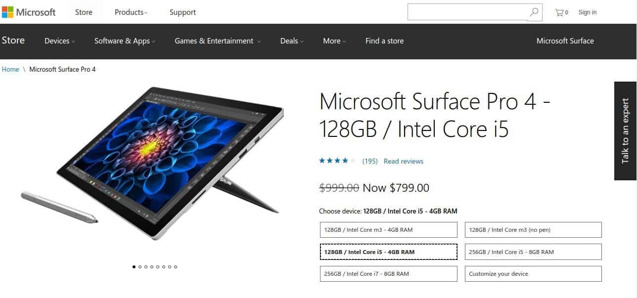 Surface Pro 4 Sale
