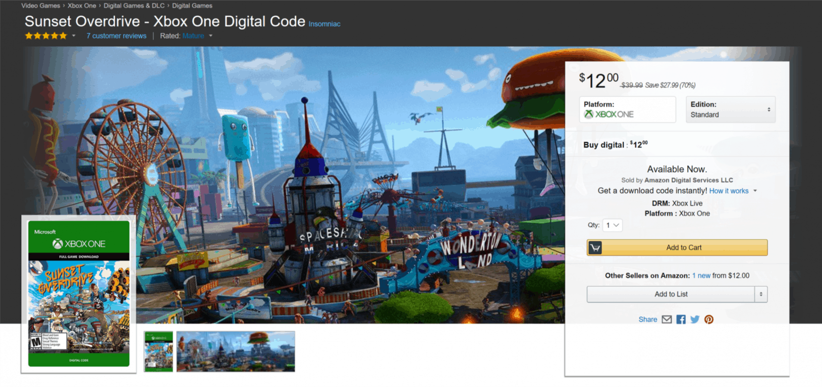 Deal Alert: Amazon Has Sunset Overdrive On Sale For 70% Off - Ssod Sunset Overdrive Amazon