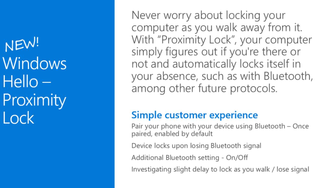 Windows 10 Proximity Lock