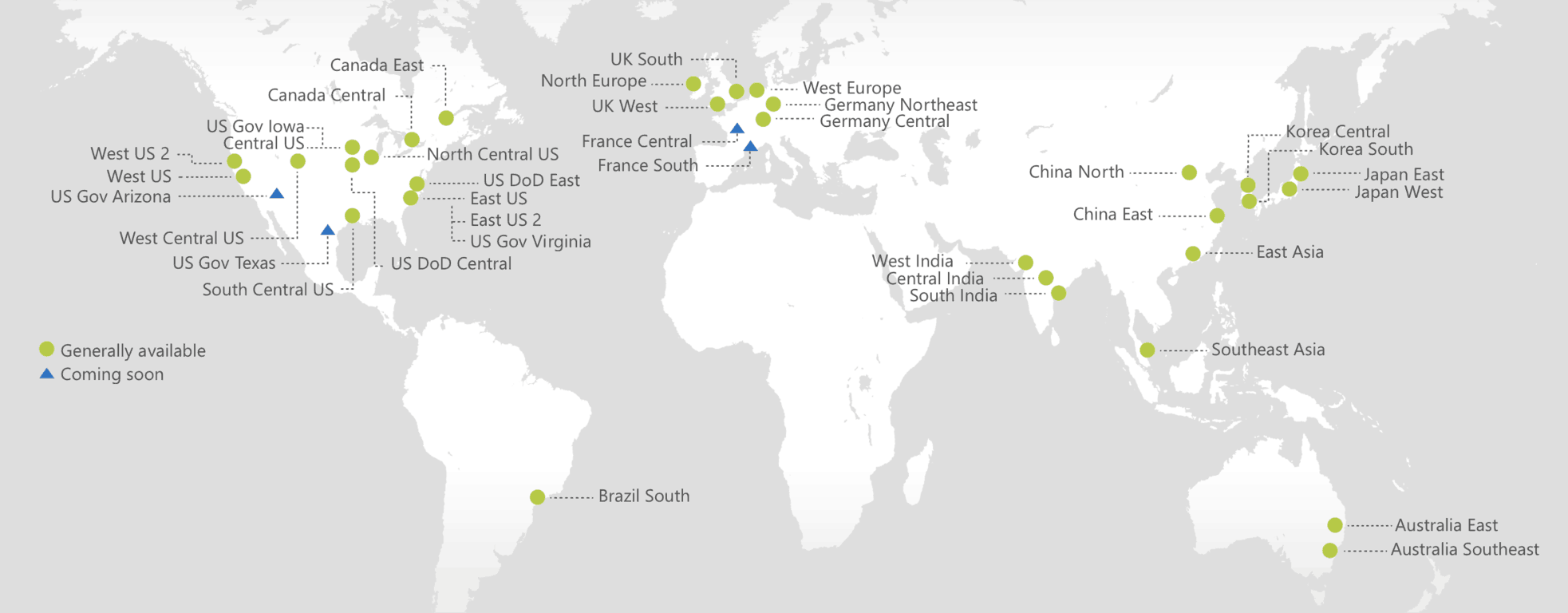 Microsoft Azure regions