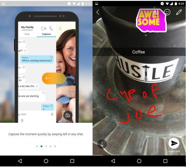 Skype Preview Android Capture Moment