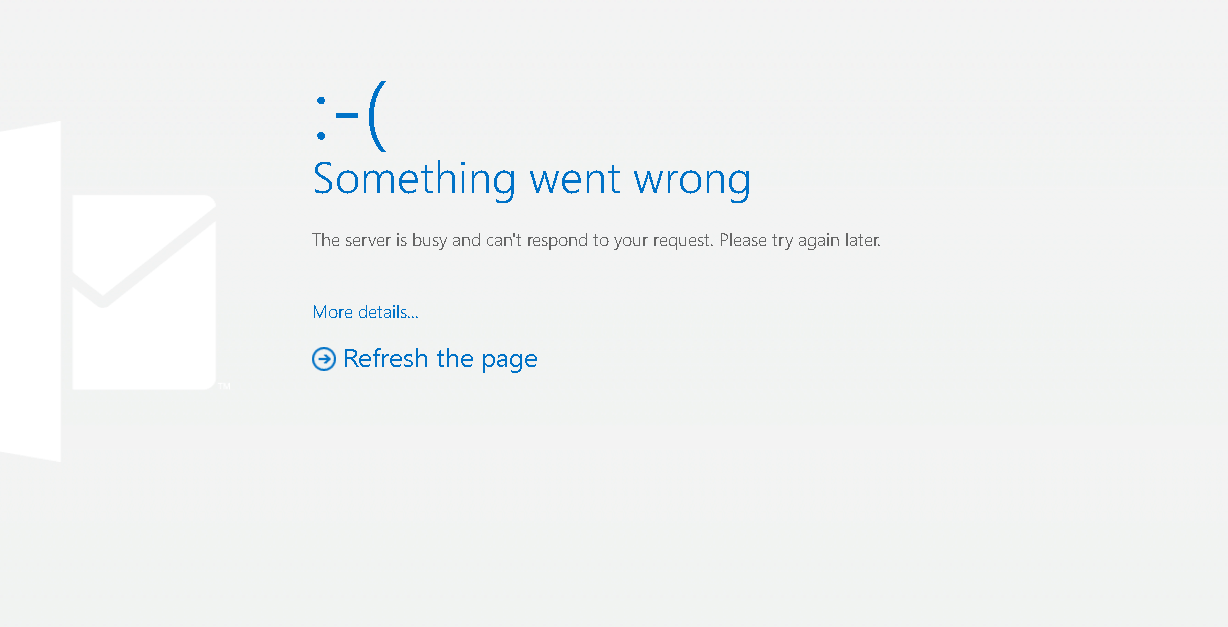 Outlook.com Something Went Wrong