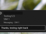 Messaging everywhere testing build 15025