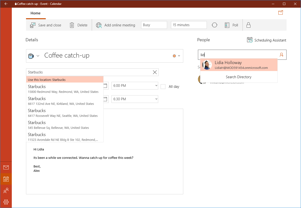 Windows 10 Mail App