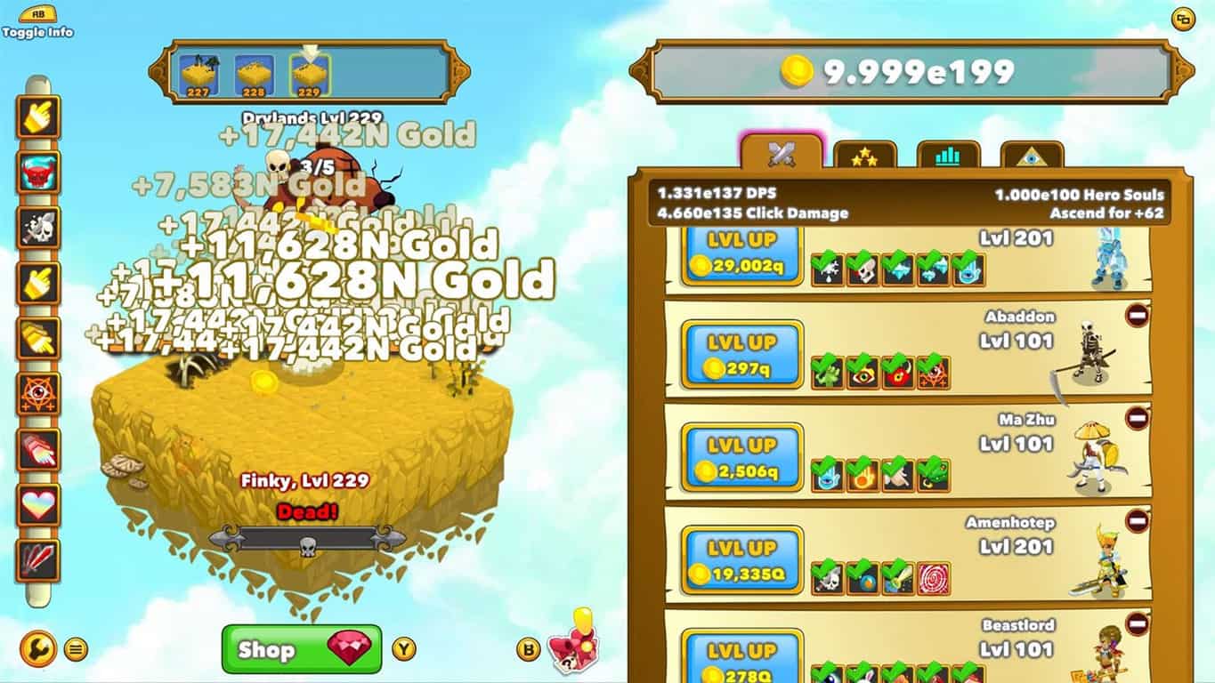 Clicker Heroes on Xbox One