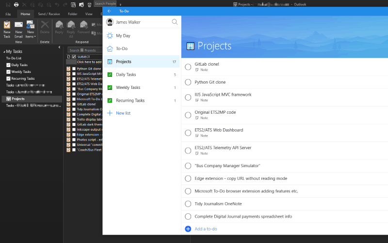 Screenshot of Microsoft To-Do