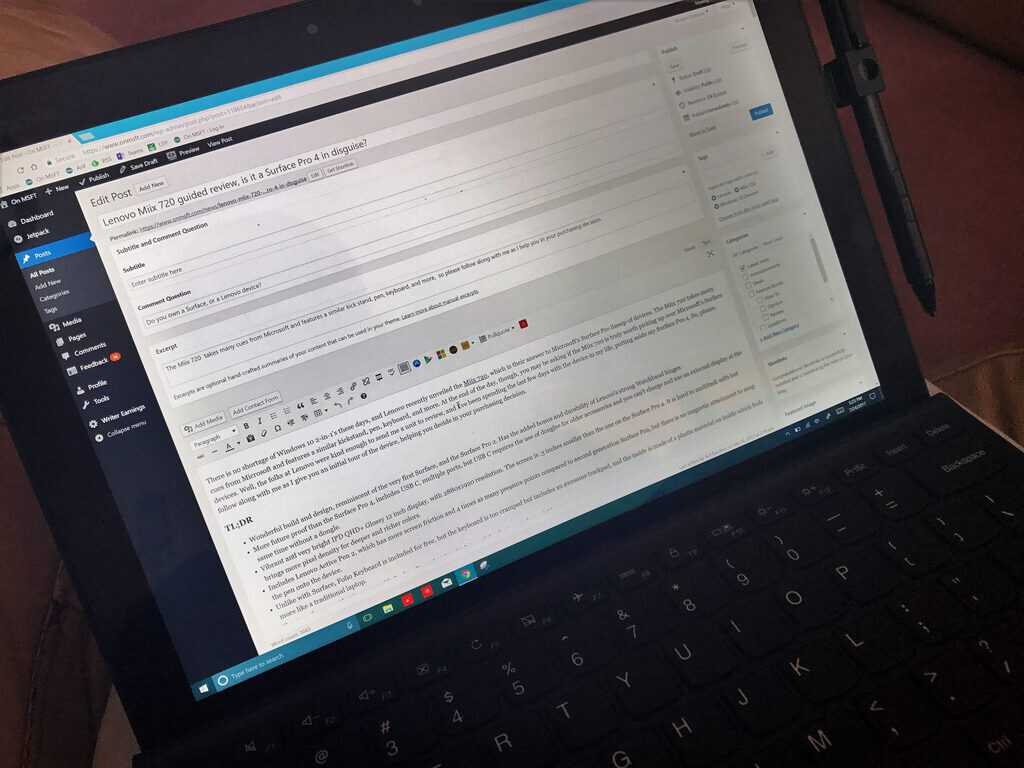 Lenovo Miix 720 Windows 10 2-in-1 review, is it a Surface Pro 4 in disguise? 11 Lenovo Miix 720 Windows 10 2-in-1 review, is it a Surface Pro 4 in disguise? OnMSFT.com July 25, 2017