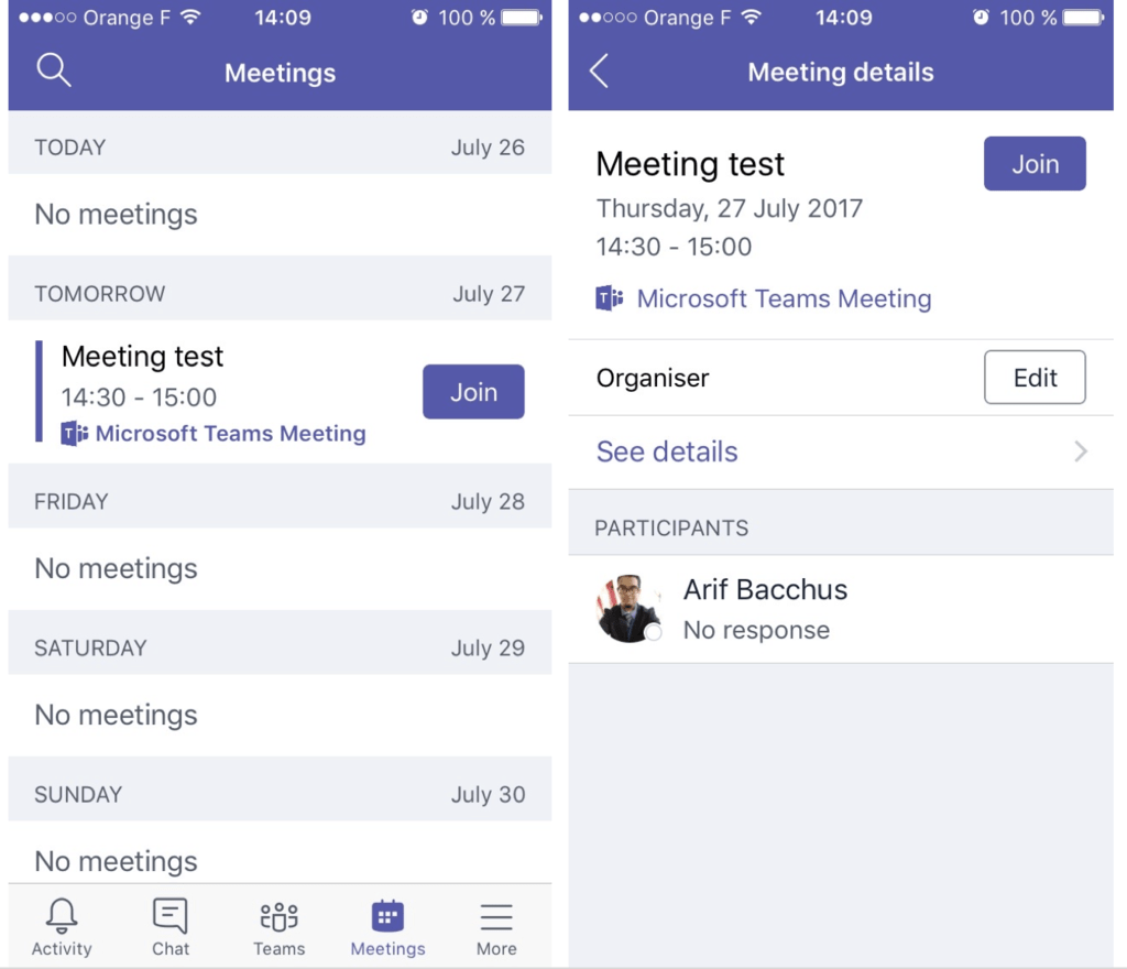Microsoft Teams iOS apps updated with HD audio and video, new meetings tab and more - OnMSFT.com - July 26, 2017