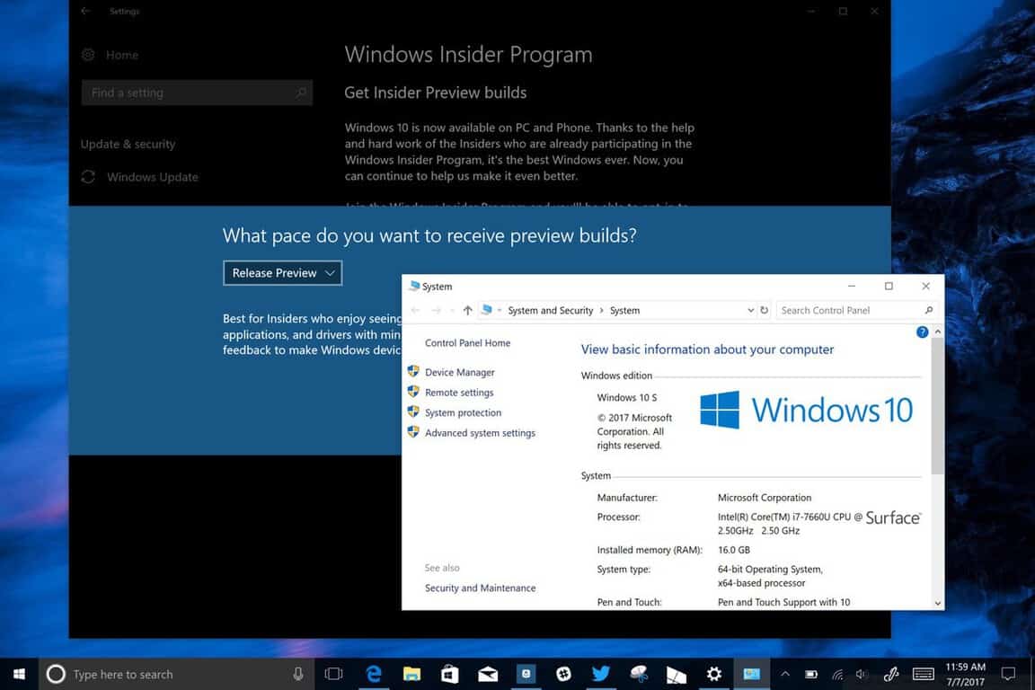 Windows 10 S Windows Insider Program