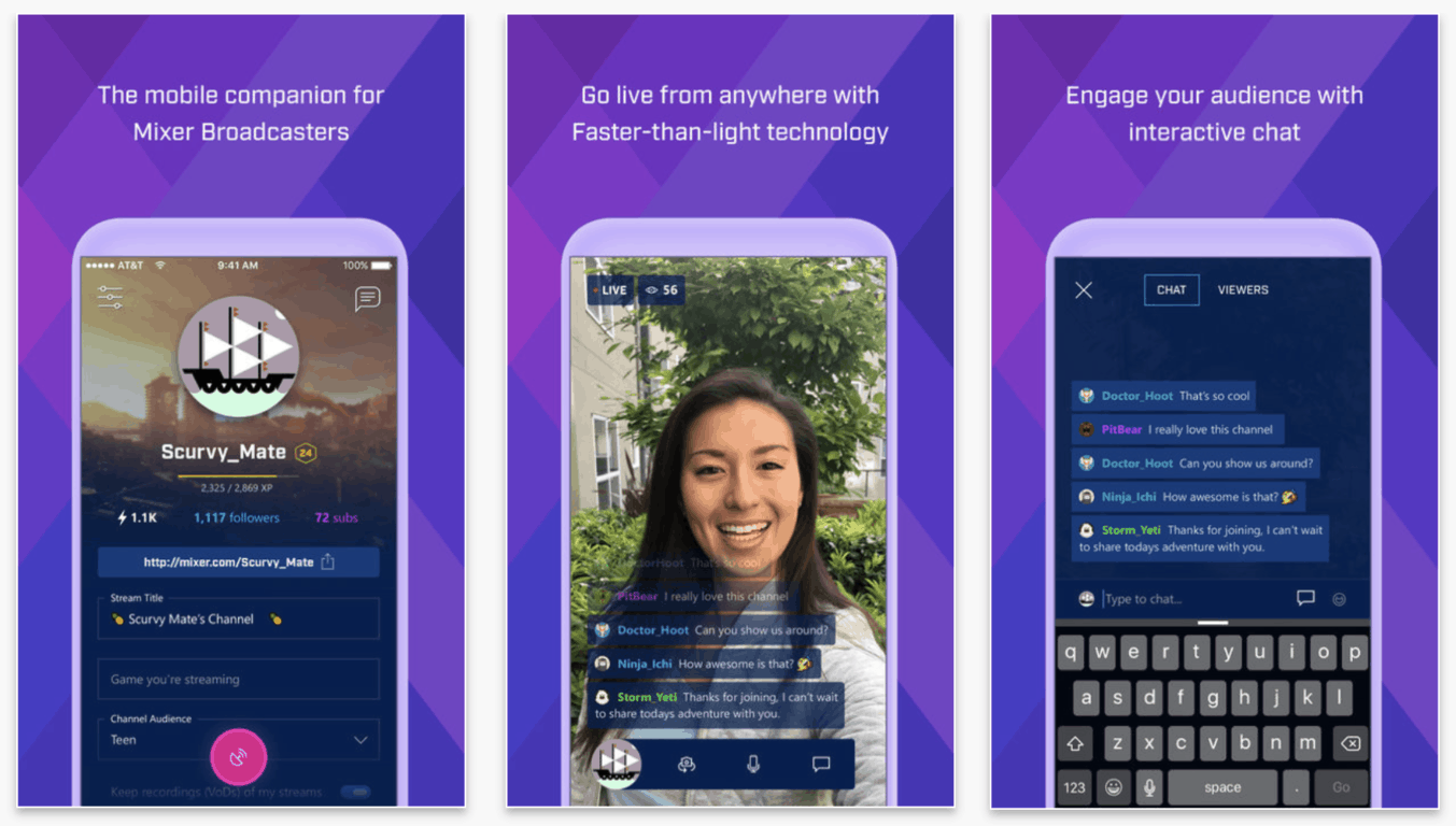 Microsoft's Mixer Create mobile game streaming apps for iOS and Android