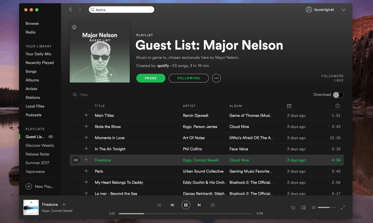 Spotify MAjor Nelson