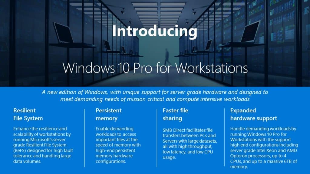 Microsoft announces Windows 10 Pro for Workstations, for release with Fall Creators Update - OnMSFT.com - August 10, 2017