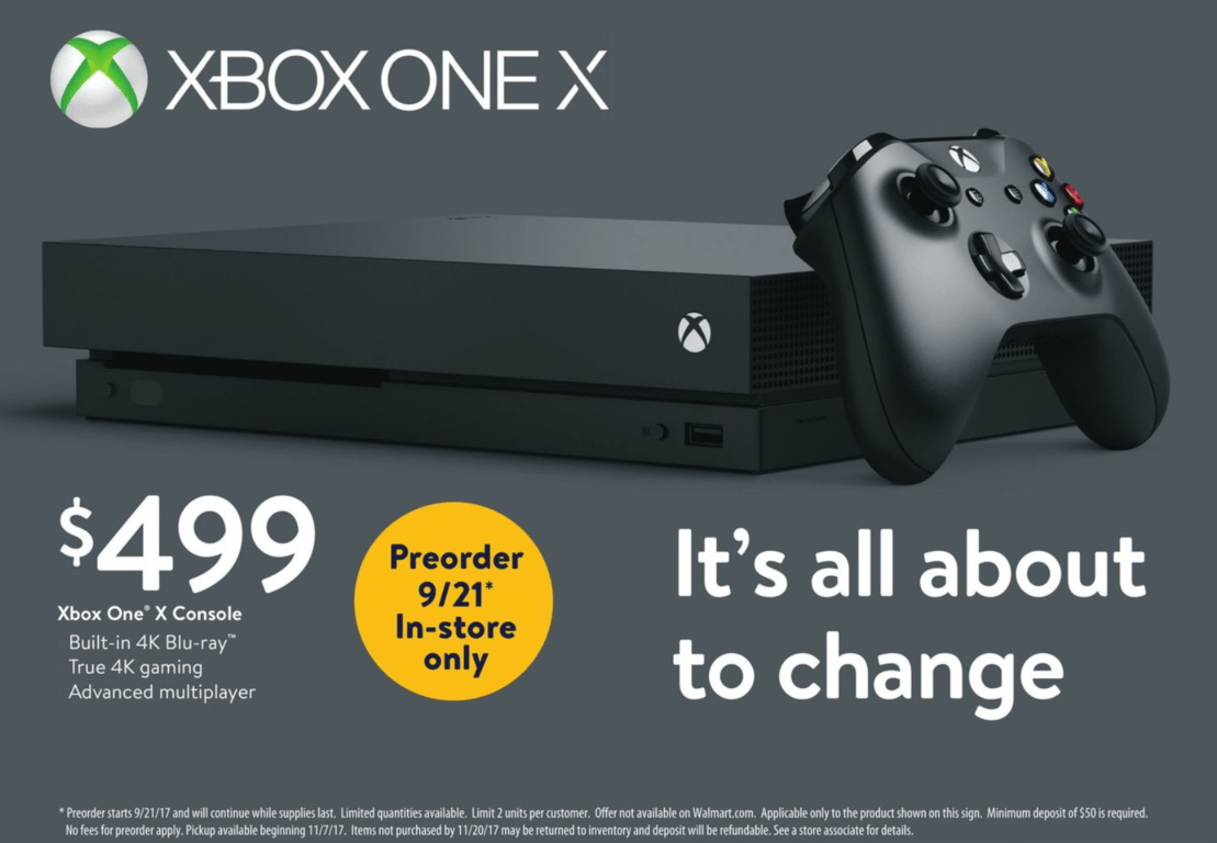 xbox one x in store