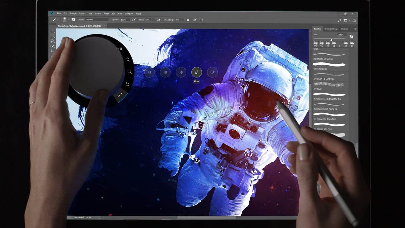 Adobe MAX 2017: Photoshop CC picks up custom Surface Dial integration, and a special offer for Microsoft Surface buyers - OnMSFT.com - October 18, 2017