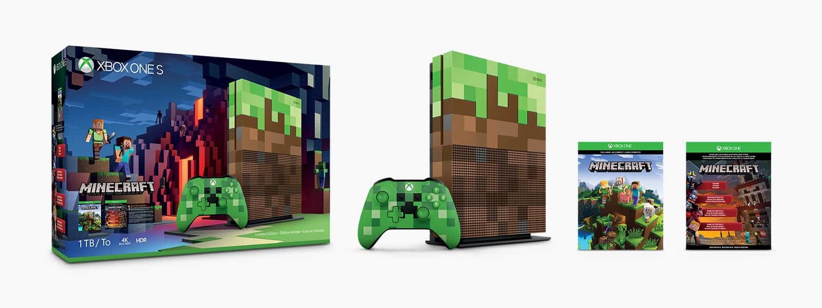 The Xbox One S Minecraft Limited Edition Bundle is now available - OnMSFT.com - October 4, 2017