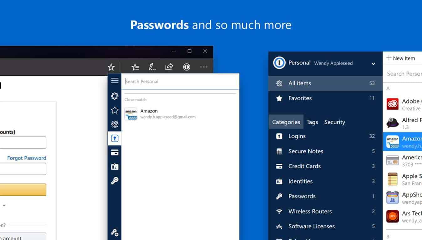 1Password launches its Edge extension on the Windows Store - OnMSFT.com - October 9, 2017