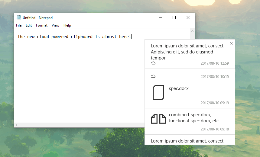 Cloud Clipboard prototype shows up in latest Windows 10 Insider Skip Ahead builds - OnMSFT.com - October 6, 2017
