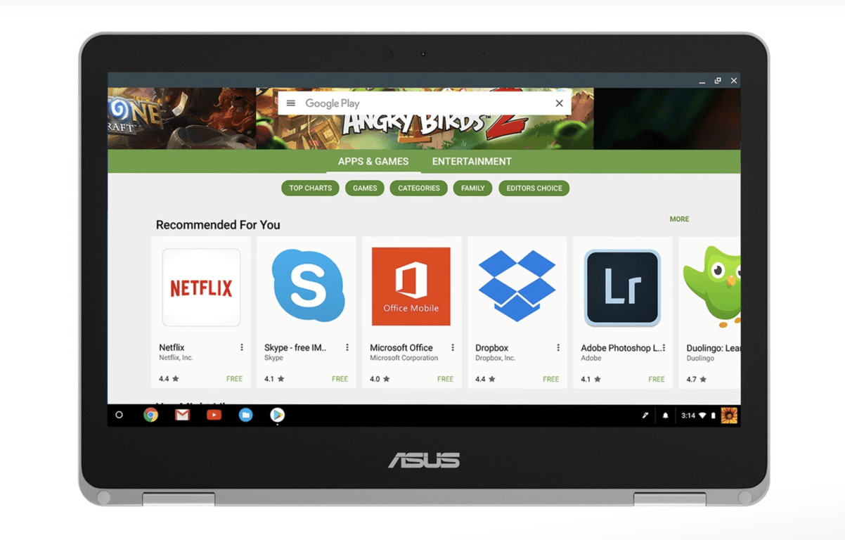 Chromebook Microsoft Office.