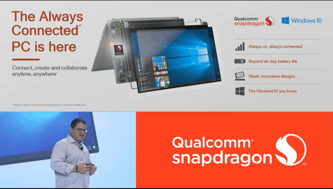 Qualcomm introduces always connected pc - onmsft. Com - december 5, 2017