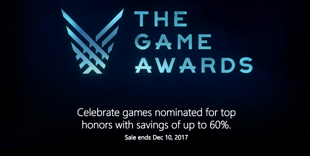 Microsoft launches Game Awards Sale with big savings on popular Xbox One games - OnMSFT.com - December 7, 2017