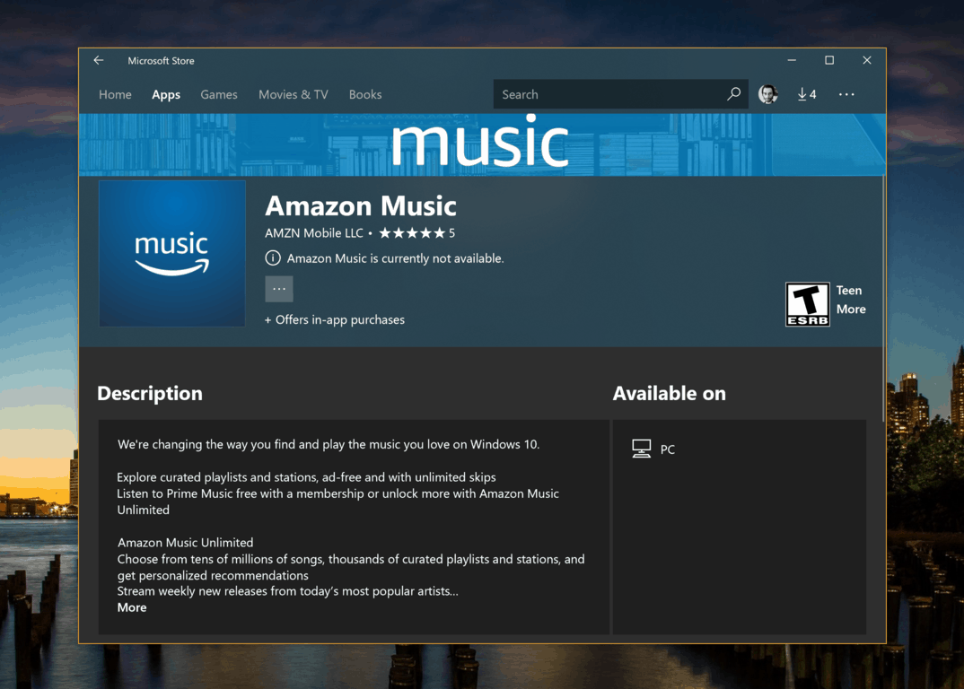 Amazon Music comes to the Windows 10 Microsoft Store - OnMSFT.com - February 13, 2018