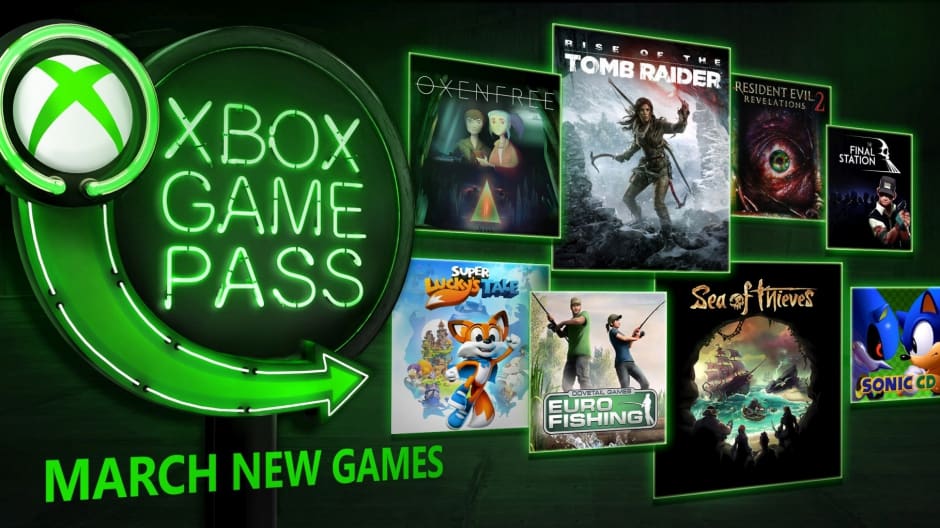 March sets up as big month for xbox games pass with sea of thieves, rise of tomb raider, 6 more titles - onmsft. Com - february 26, 2018