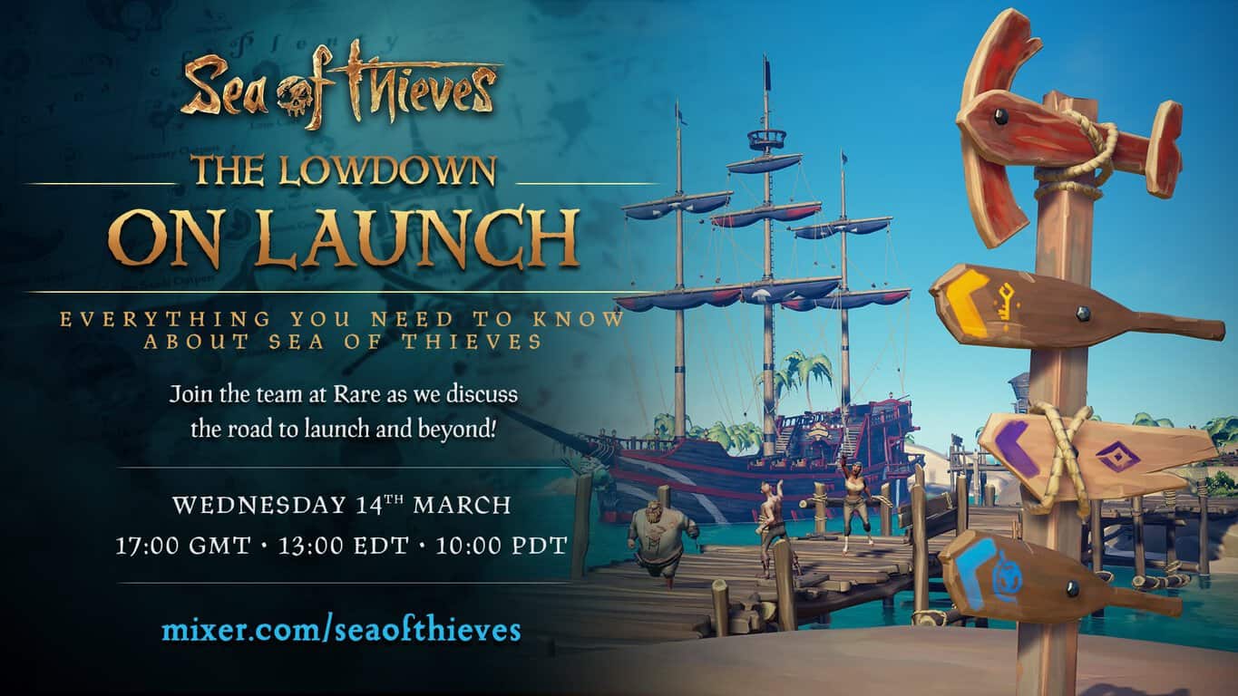 Ask all your Sea of Thieves questions to the team during today's Mixer livestream - OnMSFT.com - March 14, 2018