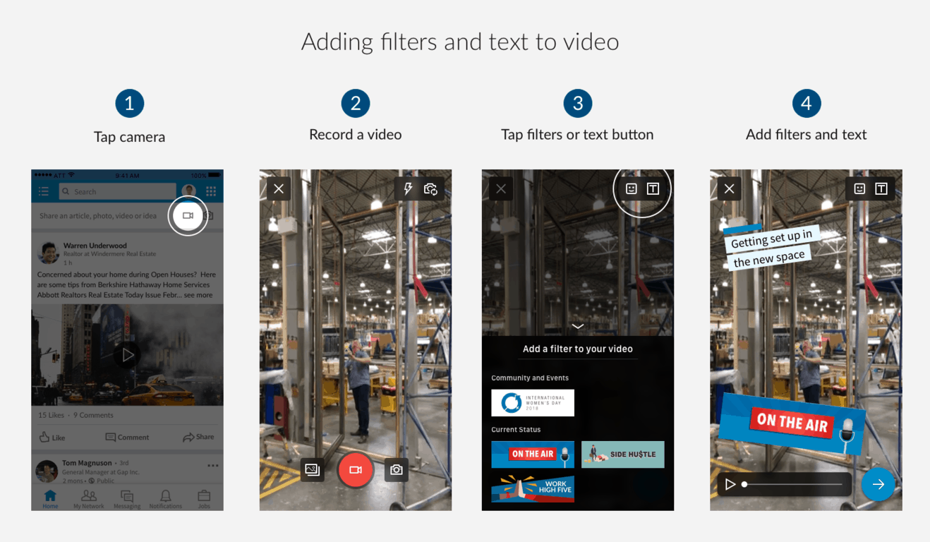 LinkedIn Video picks up new filters and text features - OnMSFT.com - March 20, 2018
