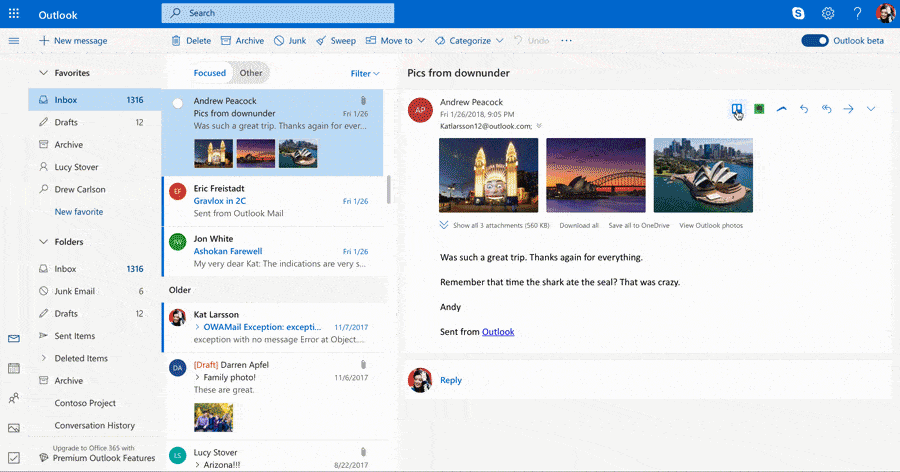 Microsoft's redesigned Outlook.com webmail starts rolling out to all users - OnMSFT.com - March 14, 2018