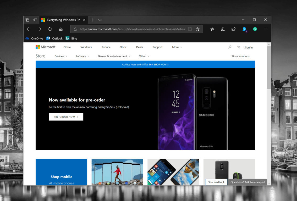 Pre-orders for Samsung Galaxy S9/S9+ now open at US Microsoft Store - OnMSFT.com - March 8, 2018