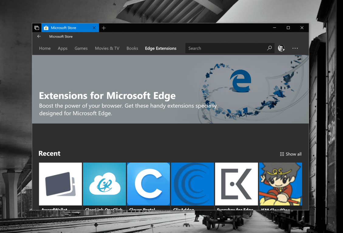 Dedicated Edge Extensions tab shows up in the Microsoft Store for some users - OnMSFT.com - March 12, 2018