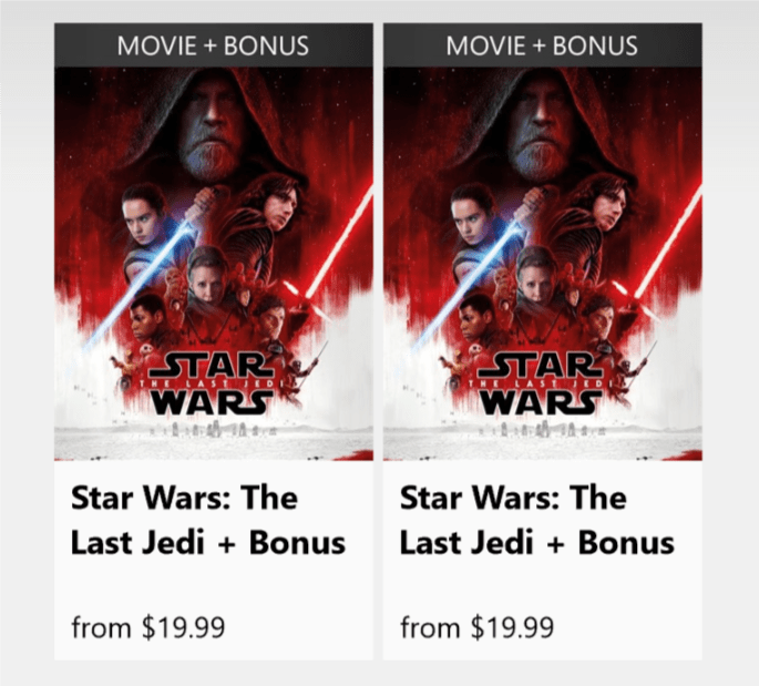 The Last Jedi duplicate listings