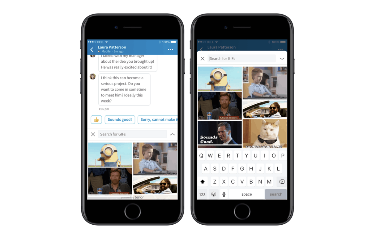 LinkedIn Messaging to use Google's Tenor for GIF search - OnMSFT.com - April 11, 2018