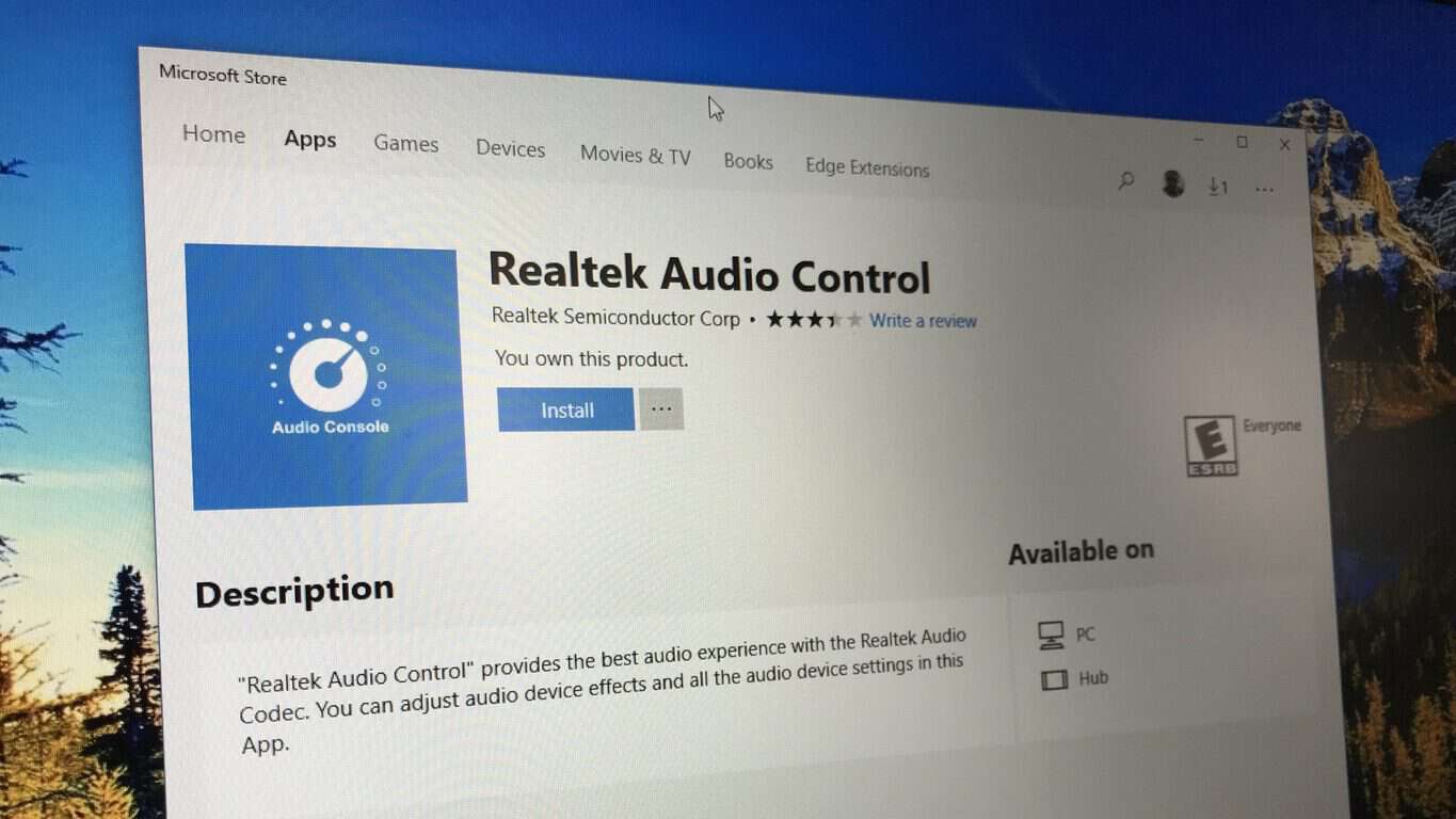 Official realtek app spotted in the windows 10 microsoft store - onmsft. Com - june 5, 2018