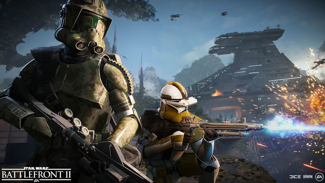 Clone troopers in star wars battlefront ii on xbox one