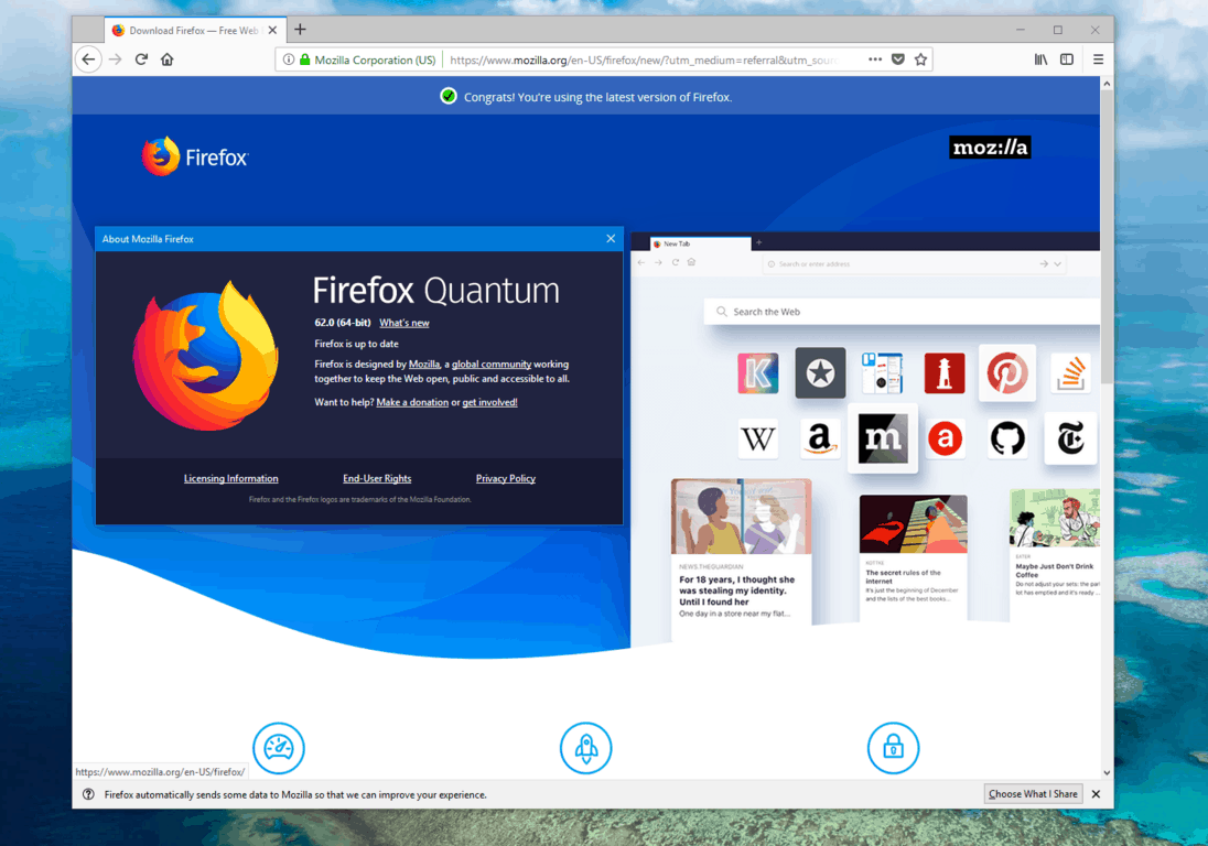 Firefox 62 is here, with minor UI changes and support for variable fonts - OnMSFT.com - September 5, 2018