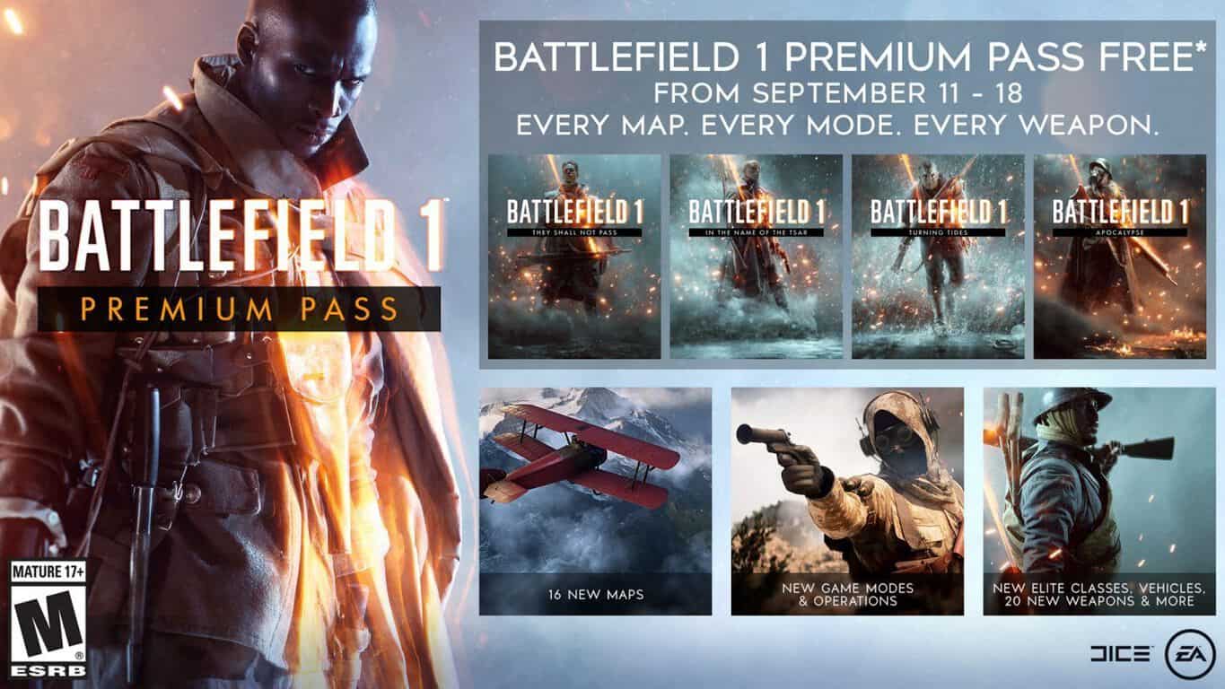 Battlefield 1 Premium Pass is currently free on Xbox One consoles - OnMSFT.com - September 12, 2018