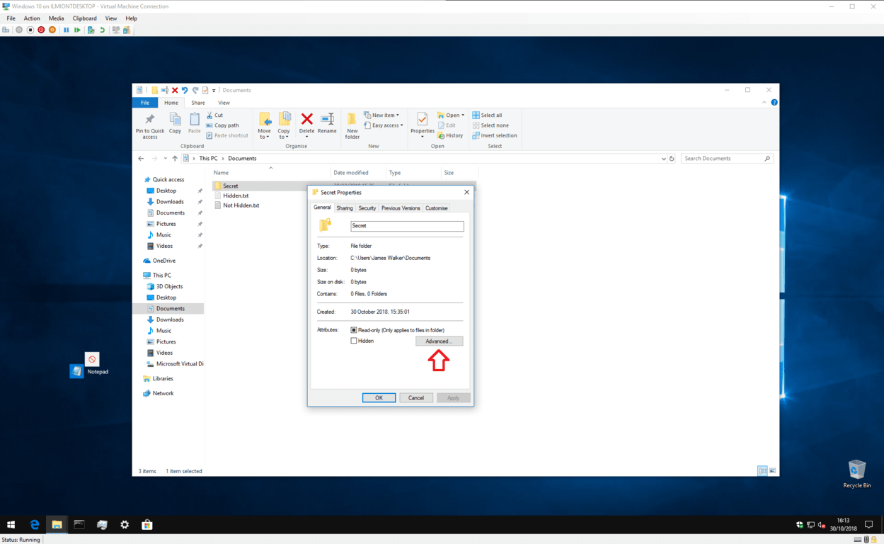 File properties window screenshot