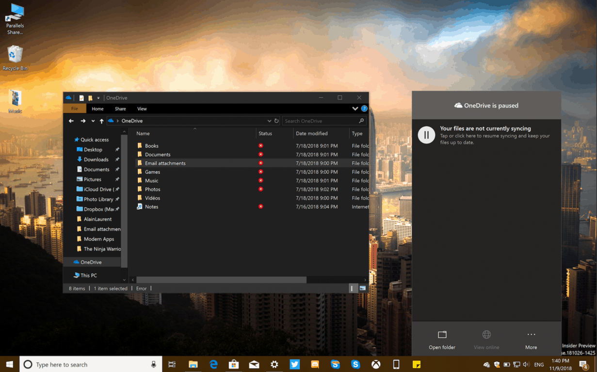 Microsoft brings dark theme support to the OneDrive Windows 10 desktop client - OnMSFT.com - November 9, 2018